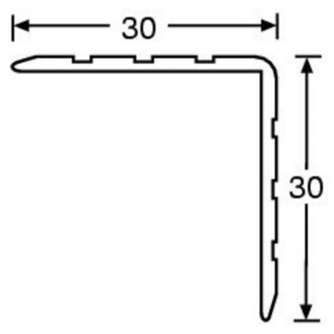 ADAM HALL 6105 - профиль угловой алюминиевый 30х30 мм, длина 4 м (цена за 1 м) фото 2