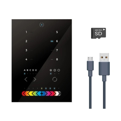 NICOLAUDIE ARCHITECTURAL STICK-KE2 - настенный сенсорный DMX контроллер, 1024 канала, 200 сцен, 5 зо фото 2