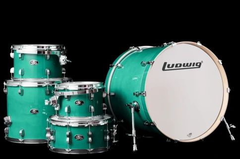 LCEM52207 Evolution Maple PRO Барабанная установка, зеленая, 4 коробки, Ludwig фото 1