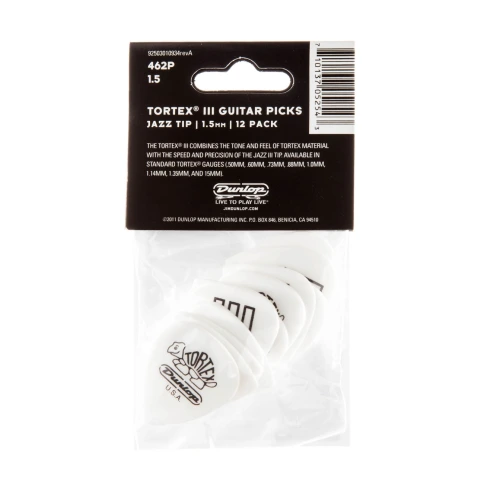 Медиатор Dunlop 462P1.5 Tortex III 1.5 фото 3