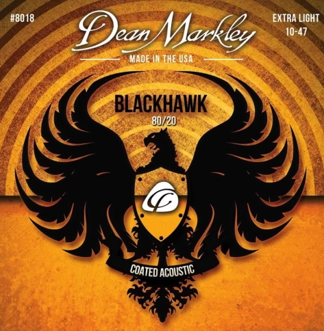 Струны для акустической гитары с покрытием Dean Markley DM8018 Blackhawk 80/20, 10-47 фото 1