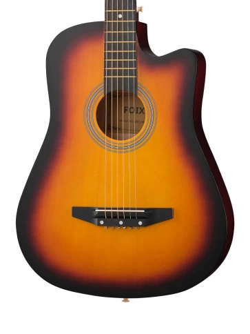 Акустическая гитара, с вырезом, санберст, Foix 38C-M-3TS фото 3