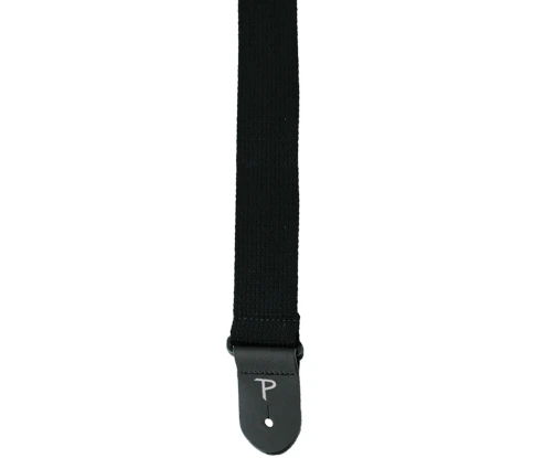 Perri's CWS20-1680 - Ремень для гитары, Серия COTTON, Материал: хлопок, Рисунок: отсутствует, Цвет: чёрный, Ширина ремня: 5 см, Длина: 99 - 147 см фото 1