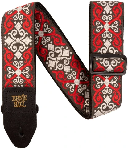 ERNIE BALL 4695 Jacquard Red Trellis - Ремень для гитары фото 1