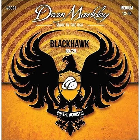 Струны для акустической гитары с покрытием Dean Markley DM8021 Blackhawk 80/20, 13-56 фото 1