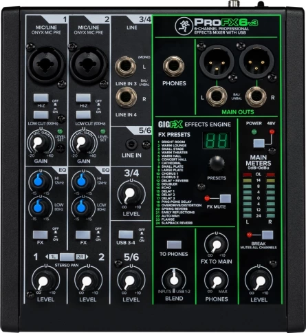 6-канальный микшерный пульт MACKIE ProFX6v3 фото 1