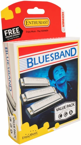 HOHNER Blues Band CGA - Губные гармошки (набор) диатоническая фото 1