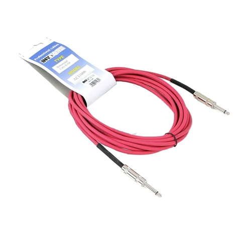 INVOTONE ACI1006 R - инструментальный кабель, 6,3 джек моно <-> 6,3 джек моно, длина 6 м (красный) фото 1