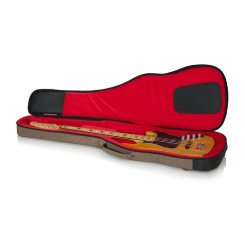 GATOR GT-BASS-TAN - усиленный нейлоновый чехол для бас-гитар, цвет бежевый фото 3