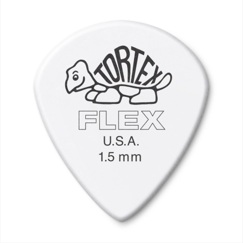 468P1.5 Tortex Flex Jazz III Медиатор, толщина 1.5мм, Dunlop фото 1